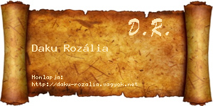 Daku Rozália névjegykártya