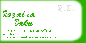 rozalia daku business card